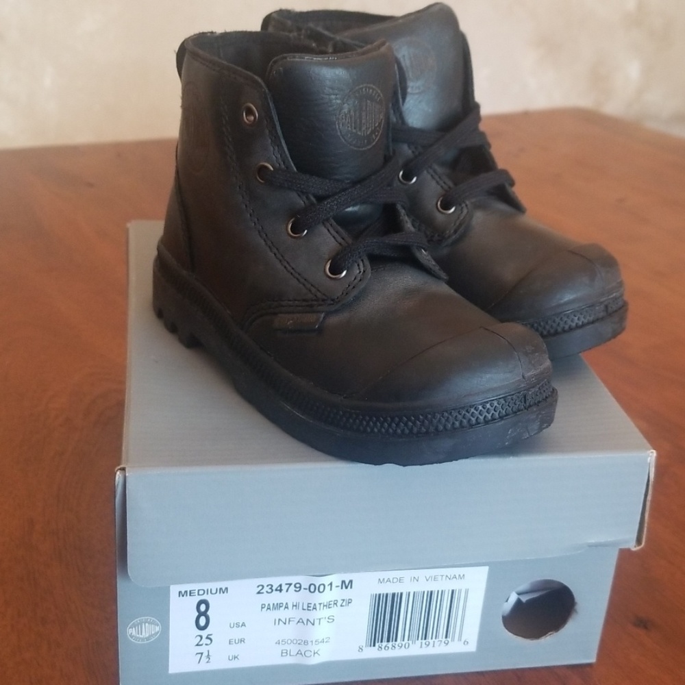 Palladium Pampa Hi Rise Leather zip boots